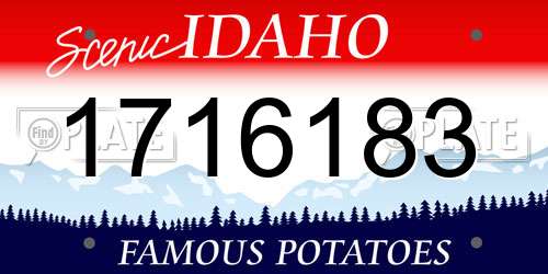1716183 Idaho License Plate