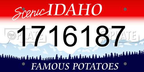 1716187 Idaho License Plate
