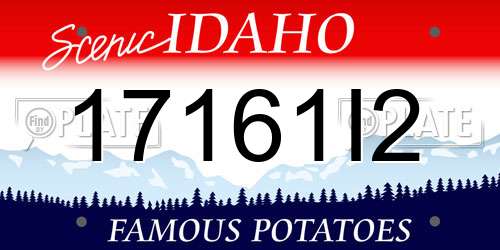 17161I2 Idaho License Plate