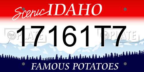 17161T7 Idaho License Plate
