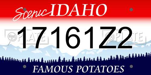 17161Z2 Idaho License Plate