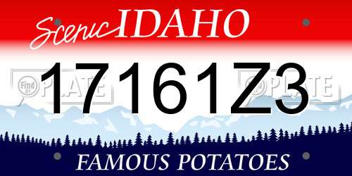 17161Z3 Idaho License Plate