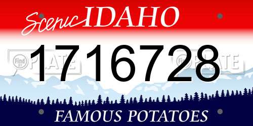1716728 Idaho License Plate