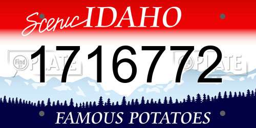 1716772 Idaho License Plate