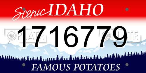 1716779 Idaho License Plate
