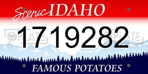 1719282 Idaho License Plate