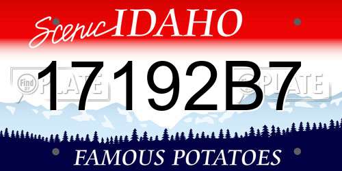 17192B7 Idaho License Plate