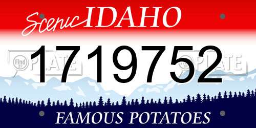 1719752 Idaho License Plate