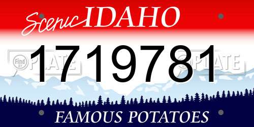1719781 Idaho License Plate