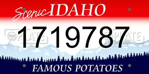 1719787 Idaho License Plate