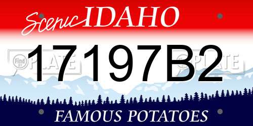17197B2 Idaho License Plate