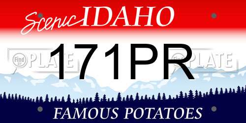 171PR Idaho License Plate