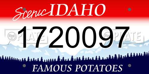 1720097 Idaho License Plate