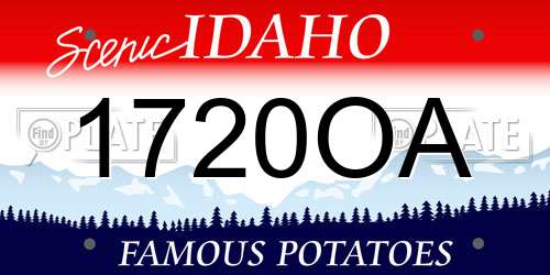1720OA Idaho License Plate