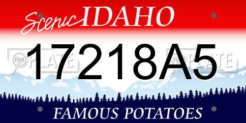 17218A5 Idaho License Plate