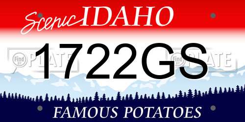 1722GS Idaho License Plate