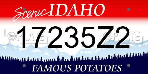 17235Z2 Idaho License Plate