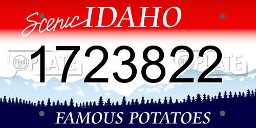 1723822 Idaho License Plate