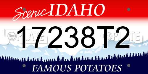 17238T2 Idaho License Plate