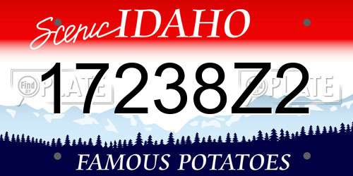 17238Z2 Idaho License Plate