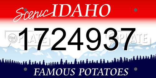 1724937 Idaho License Plate