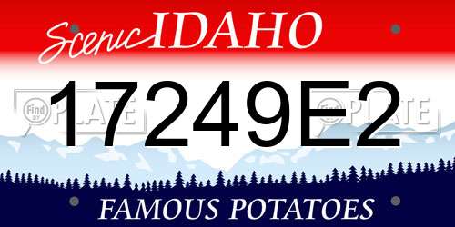 17249E2 Idaho License Plate