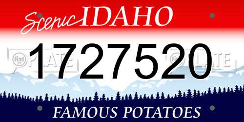 1727520 Idaho License Plate