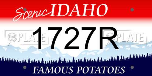 1727R Idaho License Plate