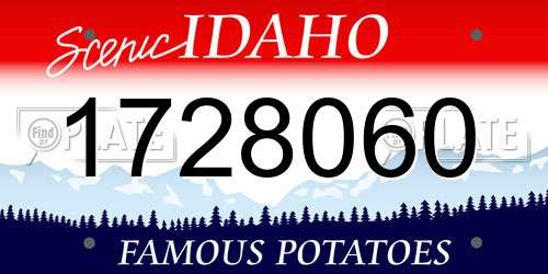 1728060 Idaho License Plate