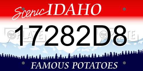 17282D8 Idaho License Plate