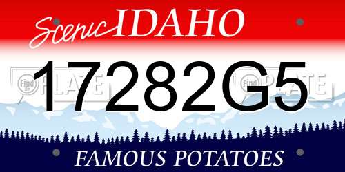 17282G5 Idaho License Plate
