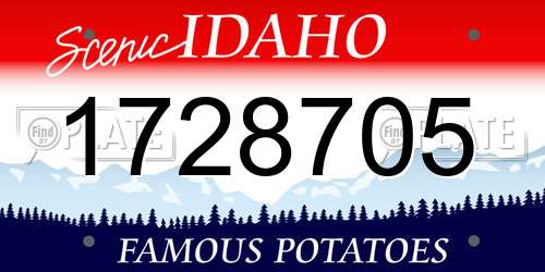 1728705 Idaho License Plate
