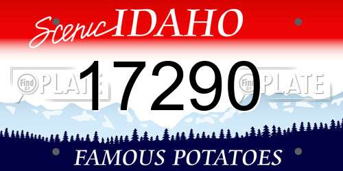 17290 Idaho License Plate