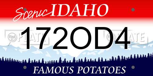 172OD4 Idaho License Plate