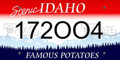 172OO4 Idaho License Plate