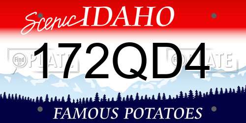 172QD4 Idaho License Plate