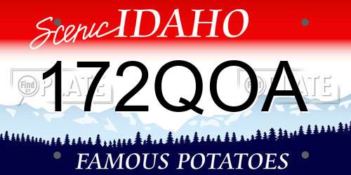 172QOA Idaho License Plate