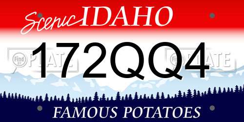172QQ4 Idaho License Plate