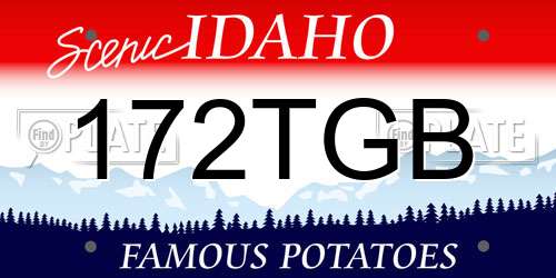 172TGB Idaho License Plate