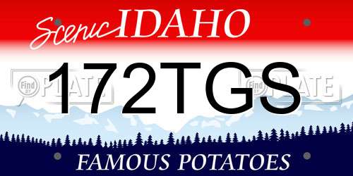 172TGS Idaho License Plate
