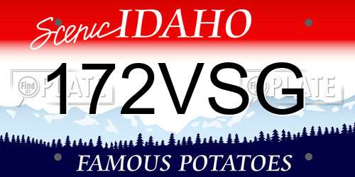 172VSG Idaho License Plate