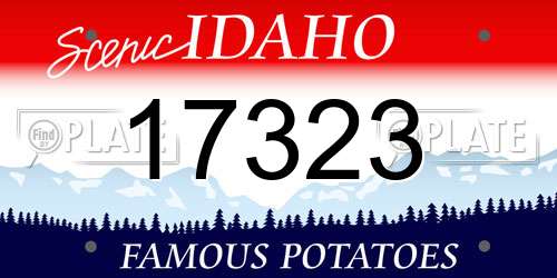 17323 Idaho License Plate
