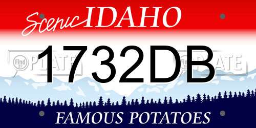 1732DB Idaho License Plate