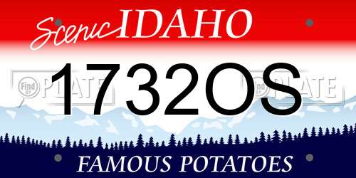 1732OS Idaho License Plate