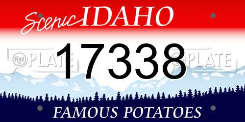 17338 Idaho License Plate