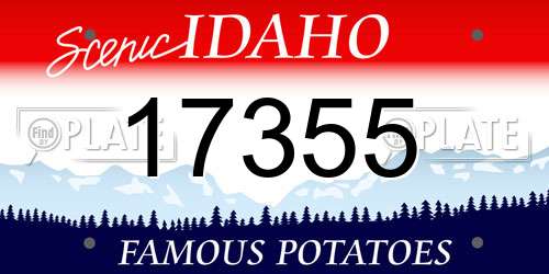 17355 Idaho License Plate