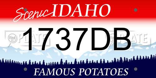 1737DB Idaho License Plate