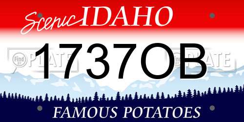 1737OB Idaho License Plate