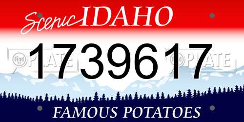 1739617 Idaho License Plate