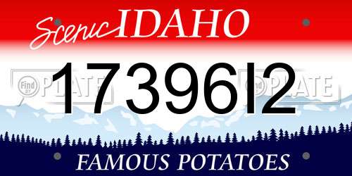 17396I2 Idaho License Plate